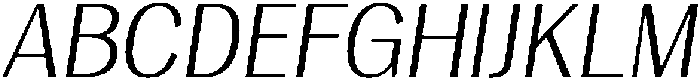 Vegora Light Slant otf (300) Font UPPERCASE