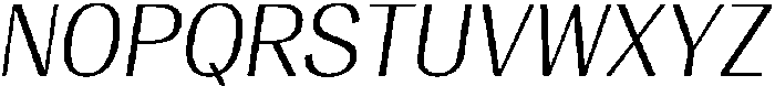 Vegora Light Slant otf (300) Font UPPERCASE