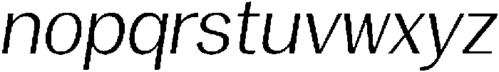Vegora Light Slant otf (300) Font LOWERCASE