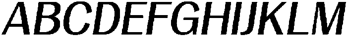 Vegora Medium Slant otf (500) Font UPPERCASE