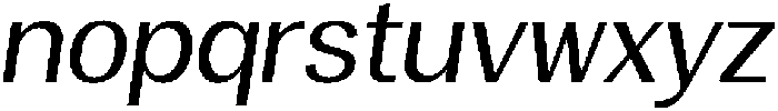Vegora Slant otf (400) Font LOWERCASE