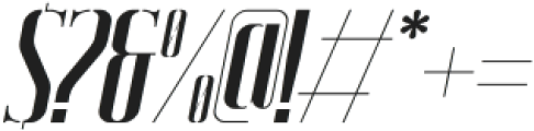 Velbina Stencil Oblique otf (400) Font OTHER CHARS
