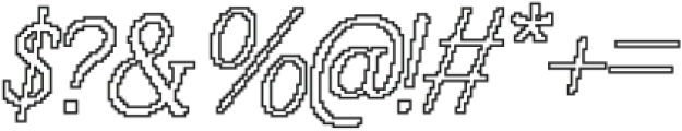 Vellany Pixel Outline otf (400) Font OTHER CHARS