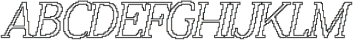 Vellany Pixel Outline otf (400) Font UPPERCASE