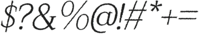 Vellany Rough Italic otf (400) Font OTHER CHARS