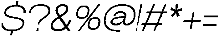 Velor Thin-Italic otf (100) Font OTHER CHARS