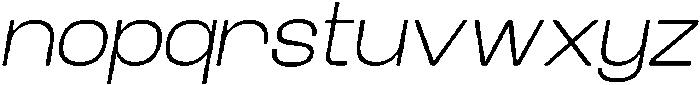 Velor Thin-Italic otf (100) Font LOWERCASE