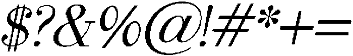 Veloura serif Slant otf (400) Font OTHER CHARS