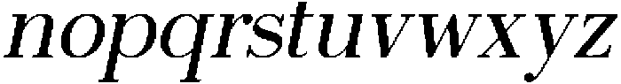 Veloura serif Slant otf (400) Font LOWERCASE