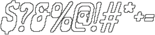 Velton Pixel Outline otf (400) Font OTHER CHARS