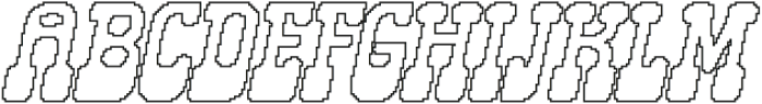 Velton Pixel Outline otf (400) Font UPPERCASE