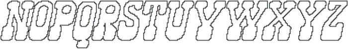 Velton Pixel Outline otf (400) Font UPPERCASE