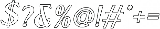 Vendeur Outline Italic otf (400) Font OTHER CHARS