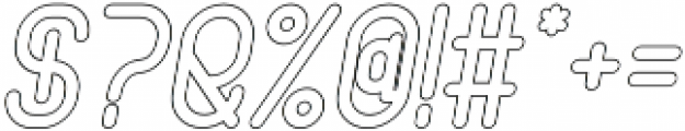 Venditum Italic Outline otf (400) Font OTHER CHARS