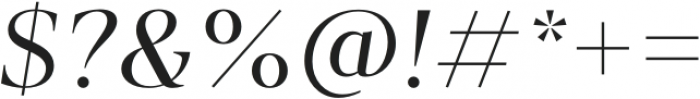 Vendura Light Italic otf (300) Font OTHER CHARS