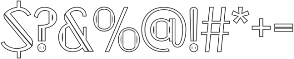 Venio Outline otf (400) Font OTHER CHARS