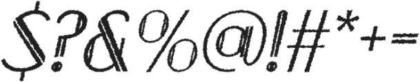 Venio Rough Italic otf (400) Font OTHER CHARS