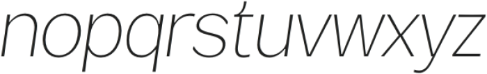 Venlury Extra Light Condensed Italic otf (200) Font LOWERCASE