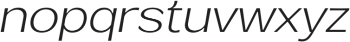 Venlury Light Expanded Italic otf (300) Font LOWERCASE
