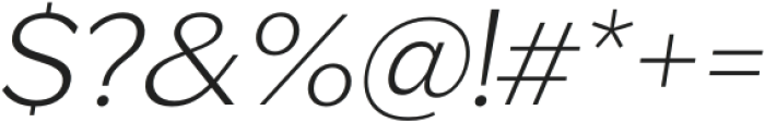 Venlury Light Italic otf (300) Font OTHER CHARS