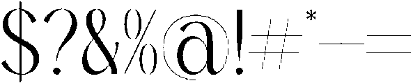 Venture otf (400) Font OTHER CHARS