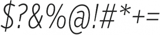 VerbComp Extralight Italic otf (200) Font OTHER CHARS
