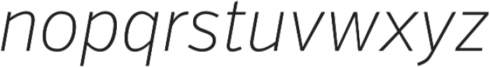 VerbCond Extralight Italic otf (200) Font LOWERCASE
