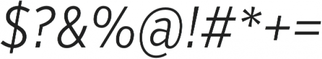 VerbExCond Light Italic otf (300) Font OTHER CHARS
