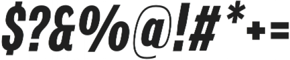 Verbatim Lite Condensed Bold Oblique otf (700) Font OTHER CHARS