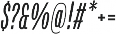 Verbatim Lite Condensed Oblique otf (400) Font OTHER CHARS