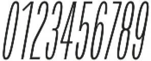 Verbatim Lite Condensed Thin Oblique otf (100) Font OTHER CHARS