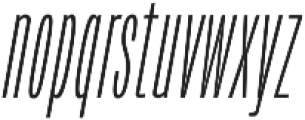 Verbatim Lite Condensed Thin Oblique otf (100) Font LOWERCASE