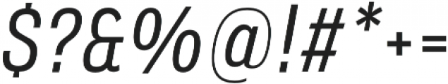 Verbatim Lite Narrow Oblique otf (400) Font OTHER CHARS