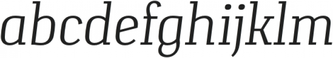 Verge Light Italic otf (300) Font LOWERCASE
