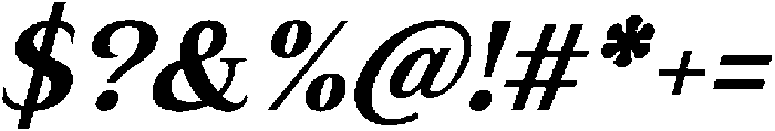 Vescura Bold Italic ttf (700) Font OTHER CHARS
