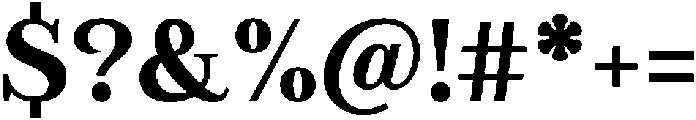 Vescura Bold ttf (700) Font OTHER CHARS