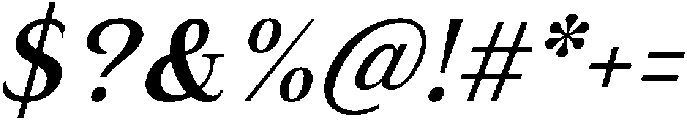 Vescura Italic ttf (400) Font OTHER CHARS