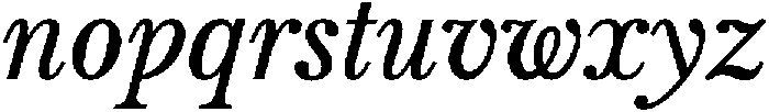 Vescura Italic ttf (400) Font LOWERCASE