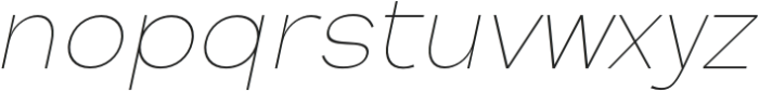 Vestica Neue Thin Slant otf (100) Font LOWERCASE