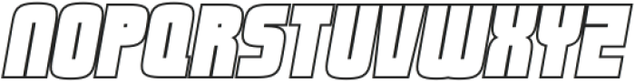 Vetrix Oblique Outline otf (400) Font UPPERCASE