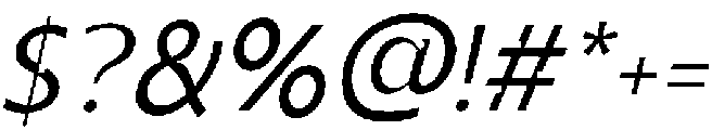 Vexane Italic otf (400) Font OTHER CHARS