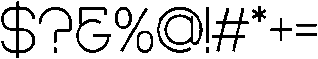 Vexorium Thin otf (100) Font OTHER CHARS