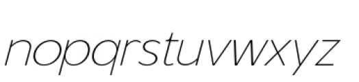 Venti Thin Italic Font LOWERCASE