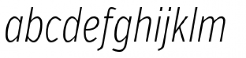 Verb Compressed Extra Light Italic Font LOWERCASE