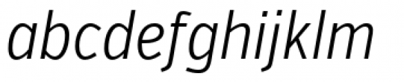 Verb Extra Condensed Light Italic Font LOWERCASE