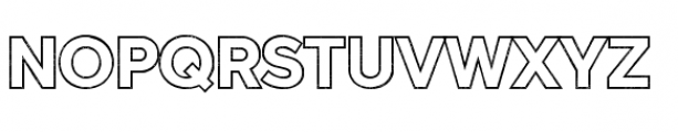 Versatile Rust Outline Font UPPERCASE