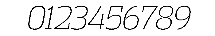 Vectipede Thin Italic Font OTHER CHARS