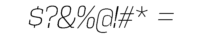 Vectipede Thin Italic Font OTHER CHARS