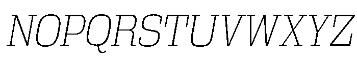 Vectipede Thin Italic Font UPPERCASE
