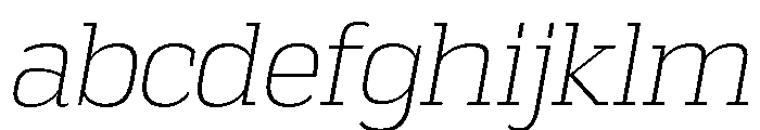 Vectipede Thin Italic Font LOWERCASE